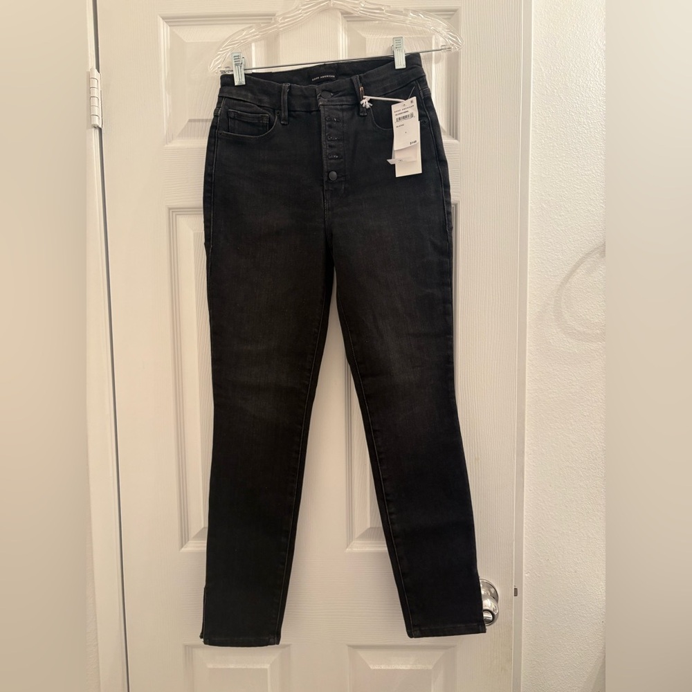 Good American High Rise Black Jeans